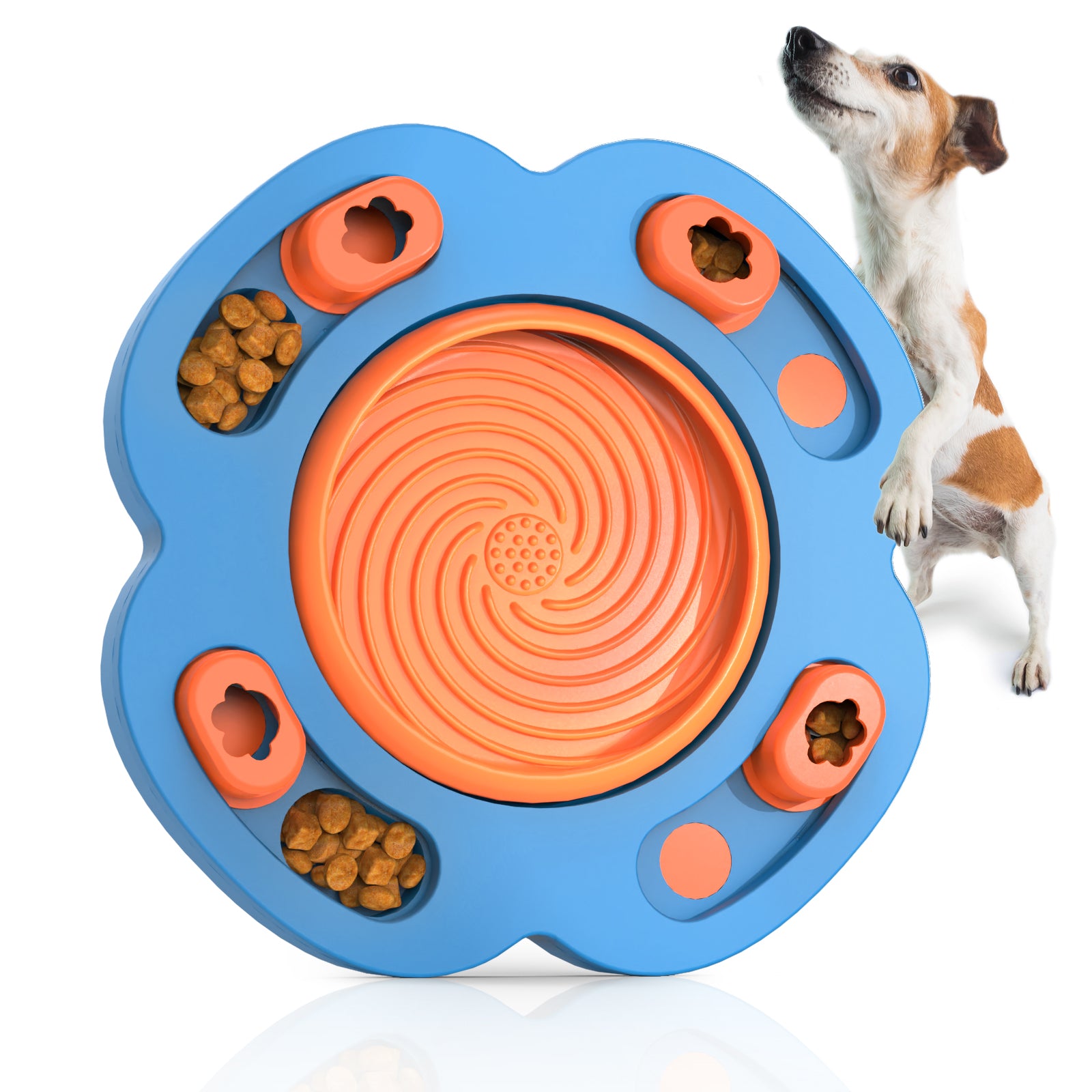 PcEoTllar Dog Puzzle Toys, Silicone Slow Feeder Dog Bowls, Dog Food Treat Feeding Toys for IQ Training, Dog Entertainment Toys for All Breeds