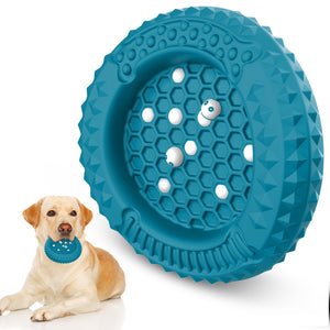 PcEoTllar Dog Toys for Aggressive Chewers, Natural Rubber Dog Chew Toys, Slow Feeder Dog Bowl, Green