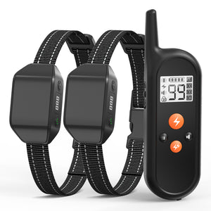 PcEoTllar Shock Collar for 2 Dogs, 4 Modes Beep Vibration Shock Dog Training Collar, IPX7 Waterproof Dog Bark Collar for Training Small Medium Large Dogs
