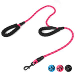 Load image into Gallery viewer, PcEoTllar Dog Leash Heavy Duty 5ft, Double Handle Dog Leash with Padded Handle for Traffic Control, Reflective Rope Leashes for Large and Medium Dogs Control Safety Training at Night
