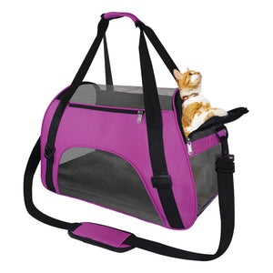 PcEoTllar Cat Carrier Airline Approved Pet Carrier, Dog Carrier, Puppy Carrier, Kitten Carrier, Purple