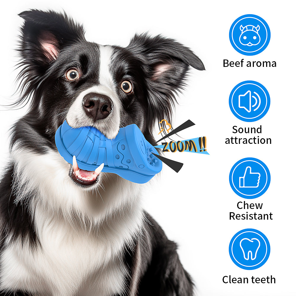 PcEoTllar Dog Toy for Aggressive Chewer Large Medium indestructible Super Chew Dog Toys Squeaky Dog, Slipper Shape Squeaky Dog Toys for Aggressive Chewers Puppies Medium Large Dogs, Blue