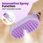 Load image into Gallery viewer, Cat Steam Brush for Shedding, 4-in-1 Rechargeable Pet Grooming Kit with Steam Brush, Self-Cleaning Flea Comb, Nail Clippers &amp; Hair Remover Glove
