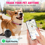 Load image into Gallery viewer, PcEoTllar Smart Dog Tracker Collar, Dog Trackers Pet Location Tracker with Collar, No Monthly Fee, Compatible with iOS Find My, Anti-Lost Tracking Device for Pets
