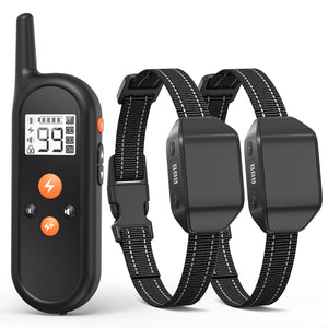 PcEoTllar Shock Collar for 2 Dogs, 4 Modes Beep Vibration Shock Dog Training Collar, IPX7 Waterproof Dog Bark Collar for Training Small Medium Large Dogs