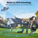 Load image into Gallery viewer, PcEoTllar GPS Wireless Dog Fence Collar, Electric Dog Fence with GPS, Beep/Vibration/Shock, Black
