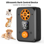 Load image into Gallery viewer, PcEoTllar Anti Barking Device, 5 Modes 50FT Ultrasonic Dog Barking Control Devices, Rechargeable Dog Bark Deterrent Devices Bark Box, Dog Barking Silencer, Black &amp; Orange
