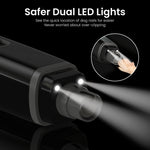 Load image into Gallery viewer, PcEoTllar Dog Nail Grinder, 2 Speed Rechargeable LED Dog Nail Trimmer, Clipper for Dogs and Cats, Black
