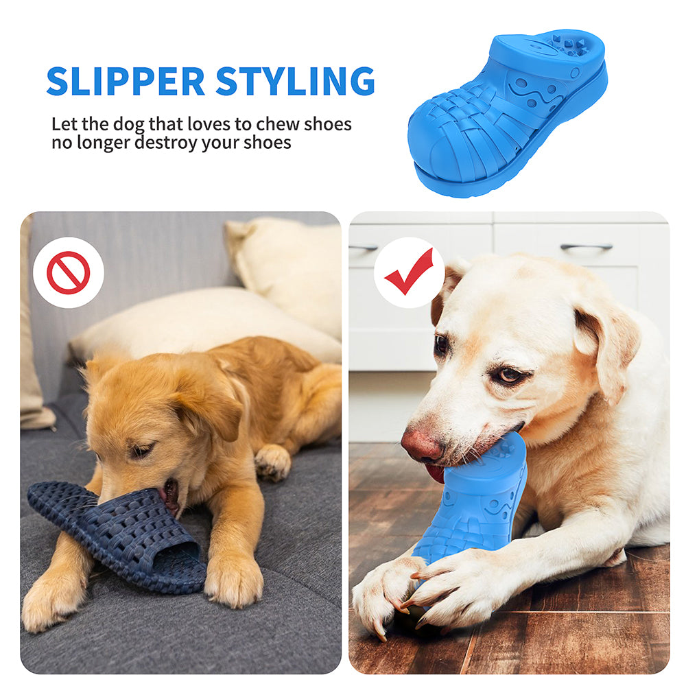 PcEoTllar Dog Toy for Aggressive Chewer Large Medium indestructible Super Chew Dog Toys Squeaky Dog, Slipper Shape Squeaky Dog Toys for Aggressive Chewers Puppies Medium Large Dogs, Blue