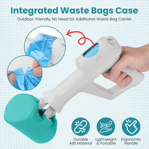 PcEoTllar Dog Pooper Scooper for Large Small Dogs, Dog Poop Waste Pick up Shovel, Includes Bag and Attachment Green