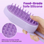 Load image into Gallery viewer, Cat Steam Brush for Shedding, 4-in-1 Rechargeable Pet Grooming Kit with Steam Brush, Self-Cleaning Flea Comb, Nail Clippers &amp; Hair Remover Glove
