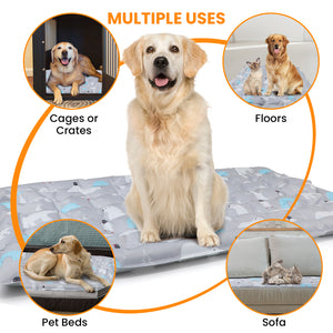 PcEoTllar Dog Cooling Mat, Ice Cooling Pad for Dogs and Cats, Water Injection Cooling Dog Bed Mats for Home, Travel and Crates - XL