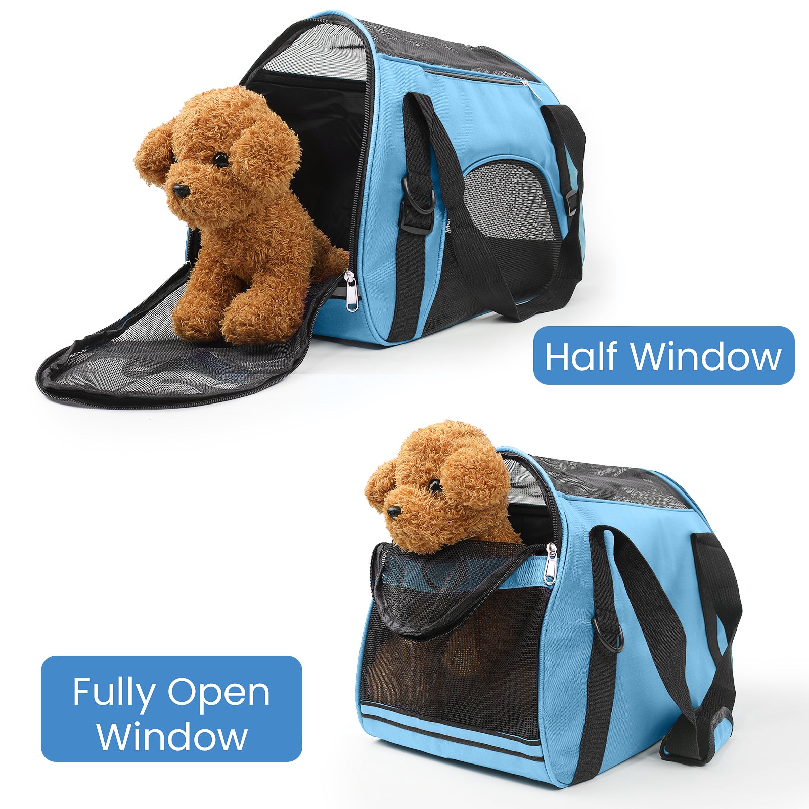 PcEoTllar Cat Carrier Airline Approved Pet Carrier, Dog Carrier, Puppy Carrier, Kitten Carrier, Blue