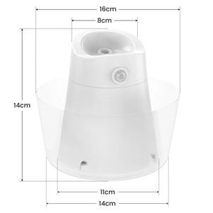 PcEoTllar Cat Water Fountain, Automatic Rechargeable Pet Water Dispenser for Cats and Dogs, White