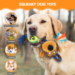 Load image into Gallery viewer, PcEoTllar Monkey Dog Toy, Squeaky Puppy Toys, Dog Rope Toys, Plush Puppy Chew Toys for Teething
