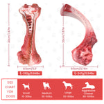 Load image into Gallery viewer, PcEoTllar Dog Toys for Aggressive Chewers, 1 Rubber &amp; 1 Nylon Dog Chew Bones, Large, Pink, 2 Pack

