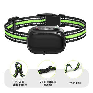 PcEoTllar Ultrasonic Dog Bark Collar, Rechargeable Anti Barking Collar with Beep, Vibration & Ultrasonic for Small Medium Large Dogs (Green)