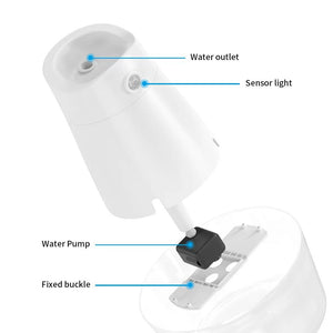 PcEoTllar Cat Water Fountain, Automatic Rechargeable Pet Water Dispenser for Cats and Dogs, White
