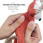 Load image into Gallery viewer, PcEoTllar Fox Dog Toy with Squeaker, Stuffless Plush Dog Toy Squeaky Toys Cotton Rope Dog Toy
