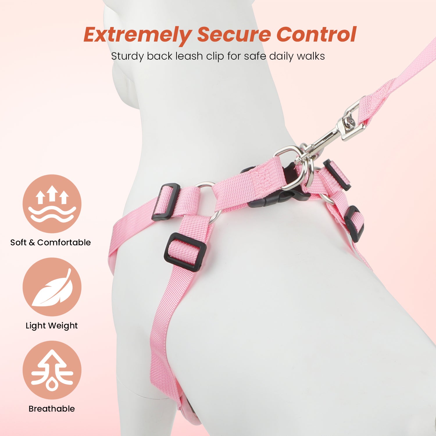 PcEoTllar Dog Harness and Leash Combo, Escape Proof No Pull Vest Harness, Step-in Reflective Adjustable Soft Padded Pet Harness for Small to Large Dogs