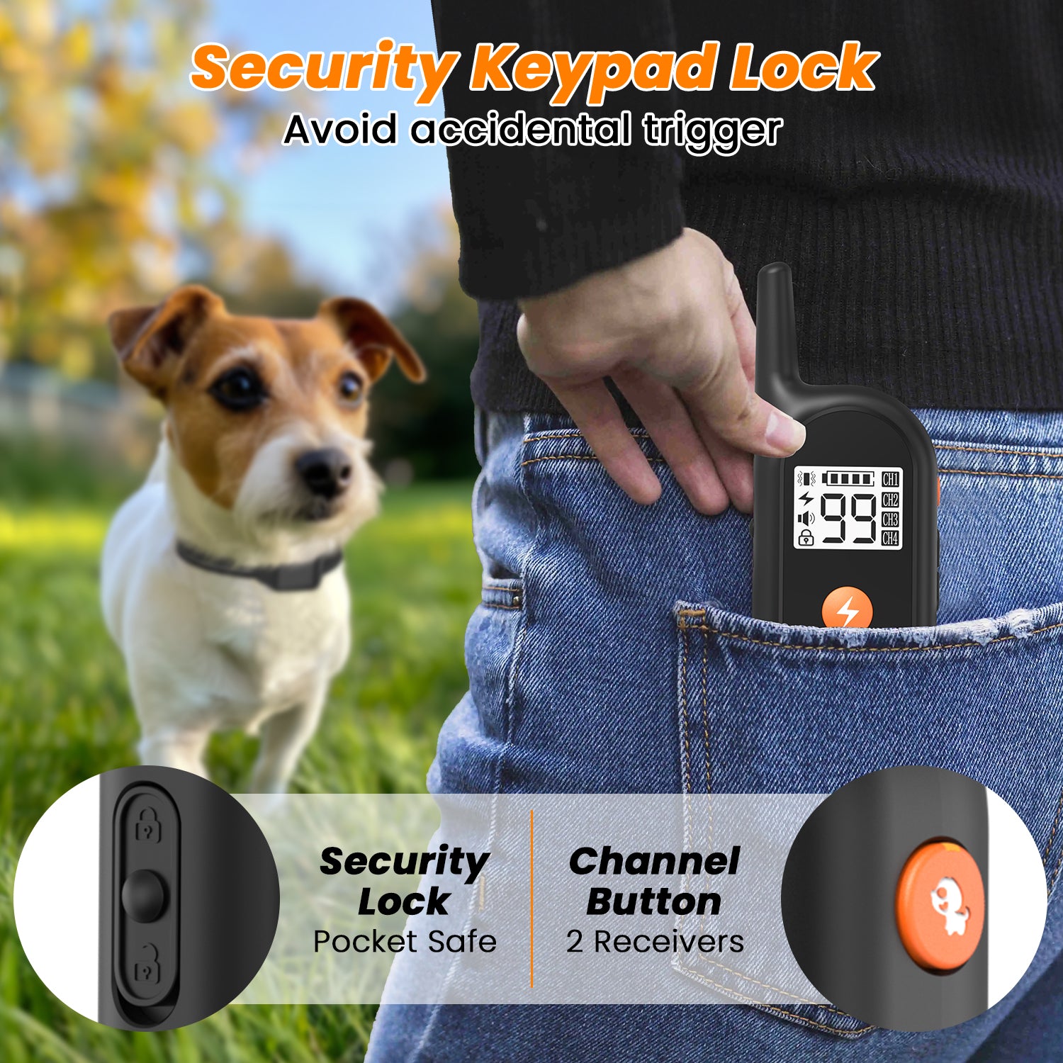 PcEoTllar Shock Collar for 2 Dogs, 4 Modes Beep Vibration Shock Dog Training Collar, IPX7 Waterproof Dog Bark Collar for Training Small Medium Large Dogs