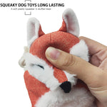 Load image into Gallery viewer, PcEoTllar Fox Dog Toy with Squeaker, Stuffless Plush Dog Toy Squeaky Toys Cotton Rope Dog Toy
