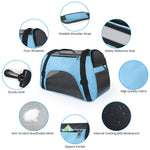 Load image into Gallery viewer, PcEoTllar Cat Carrier Airline Approved Pet Carrier, Dog Carrier, Puppy Carrier, Kitten Carrier, Blue
