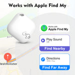 Load image into Gallery viewer, PcEoTllar Bluetooth Tracker, Keys Finder and Item Locator for Apple IOS Find My - 2 Pack - White
