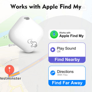 PcEoTllar Bluetooth Tracker, Keys Finder and Item Locator for Apple IOS Find My - 2 Pack - White
