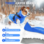 Load image into Gallery viewer, PcEoTllar Winter Dog Coat with Harness, Waterproof Reflective Dog Winter Jacket, Thick Fleece Snowsuit Christmas Vest for Small Dogs 8-11 lbs, Black
