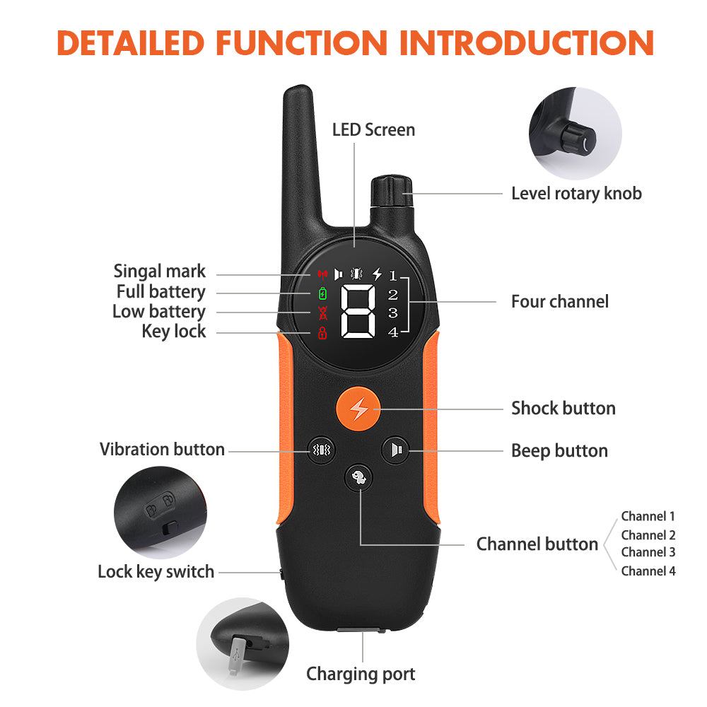 PcEoTllar Dog Training Collars for 2 Dogs, 2 Receivers Dog Shock Collar with Remote, 3 Training Modes Beep Vibration Shock for Small Medium Large Dogs