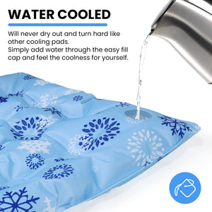 PcEoTllar Dog Cooling Mat, Ice Cooling Pad for Dogs and Cats, Water Injection Cooling Dog Bed Mats for Home, Travel and Crates - L