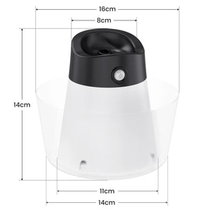 PcEoTllar Cat Water Fountain, Automatic Rechargeable Pet Water Dispenser for Cats and Dogs, Black