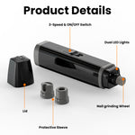 Load image into Gallery viewer, PcEoTllar Dog Nail Grinder, 2 Speed Rechargeable LED Dog Nail Trimmer, Clipper for Dogs and Cats, Black
