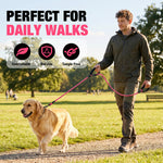 Load image into Gallery viewer, PcEoTllar Dog Leash Heavy Duty 5ft, Double Handle Dog Leash with Padded Handle for Traffic Control, Reflective Rope Leashes for Large and Medium Dogs Control Safety Training at Night
