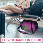 Load image into Gallery viewer, PcEoTllar Cat Carrier Airline Approved Pet Carrier, Dog Carrier, Puppy Carrier, Kitten Carrier, Purple
