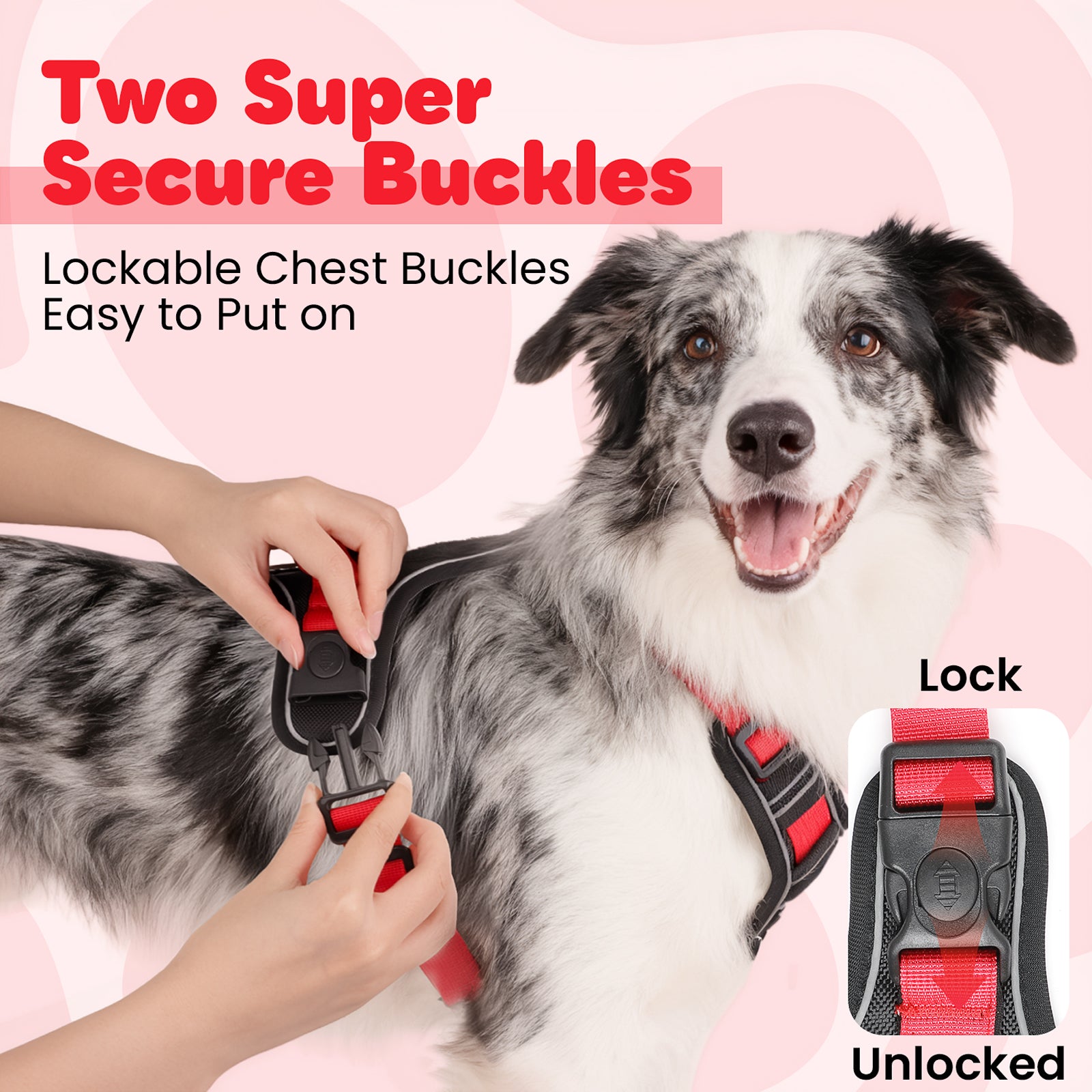 PcEoTllar Dog Harness and Leash Combo, Escape Proof No Pull Vest Harness, with Reflective Leash, Adjustable Pet Harness with Handle for Small Dogs, Black S