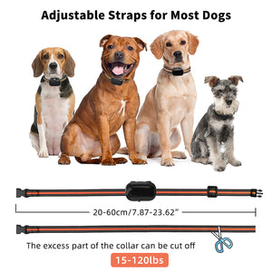 PcEoTllar Ultrasonic Dog Bark Collar, Rechargeable Anti Barking Collar with Beep, Vibration & Ultrasonic for Small Medium Large Dogs (Orange)