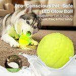 Load image into Gallery viewer, Light Up Dog Ball, Rechargeable LED Dog Toy Ball, Waterproof Durable Fetch Ball Grow in The Dark, Night Glowing Toy, Natural Rubber, Color Changing LED, Green
