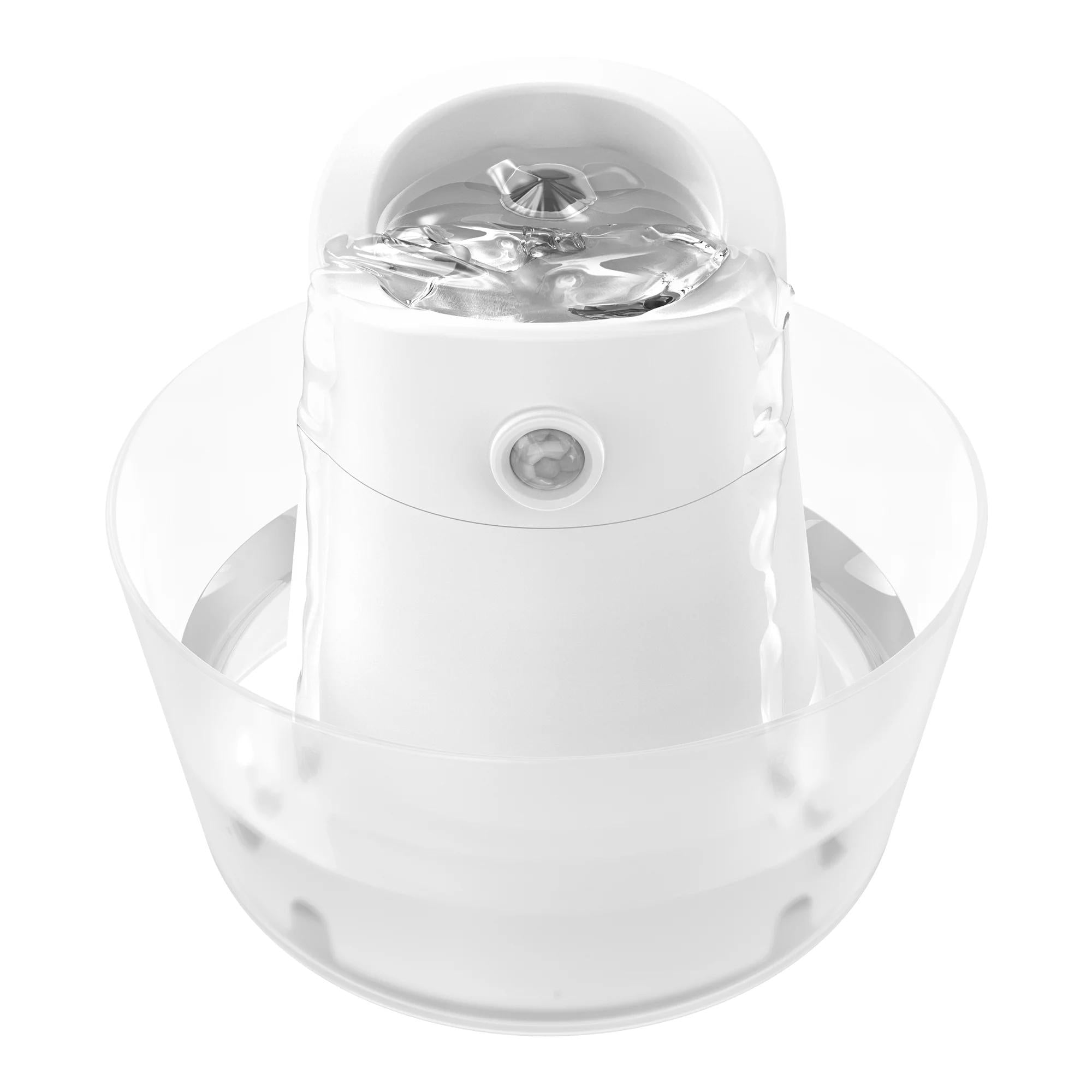 PcEoTllar Cat Water Fountain, Automatic Rechargeable Pet Water Dispenser for Cats and Dogs, White