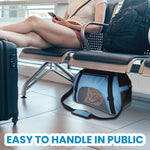Load image into Gallery viewer, PcEoTllar Cat Carrier Airline Approved Pet Carrier, Dog Carrier, Puppy Carrier, Kitten Carrier, Blue
