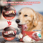 Load image into Gallery viewer, PcEoTllar Dog Toys for Aggressive Chewers, 1 Rubber &amp; 1 Nylon Dog Chew Bones, Large, Pink, 2 Pack
