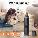 Load image into Gallery viewer, PcEoTllar Dog Nail Grinder, 2 Speed Rechargeable LED Dog Nail Trimmer, Clipper for Dogs and Cats, Black
