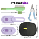 Load image into Gallery viewer, Cat Steam Brush for Shedding, 4-in-1 Rechargeable Pet Grooming Kit with Steam Brush, Self-Cleaning Flea Comb, Nail Clippers &amp; Hair Remover Glove

