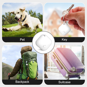 PcEoTllar Bluetooth Tracker, Keys Finder and Item Locator for Apple IOS Find My - 2 Pack - White