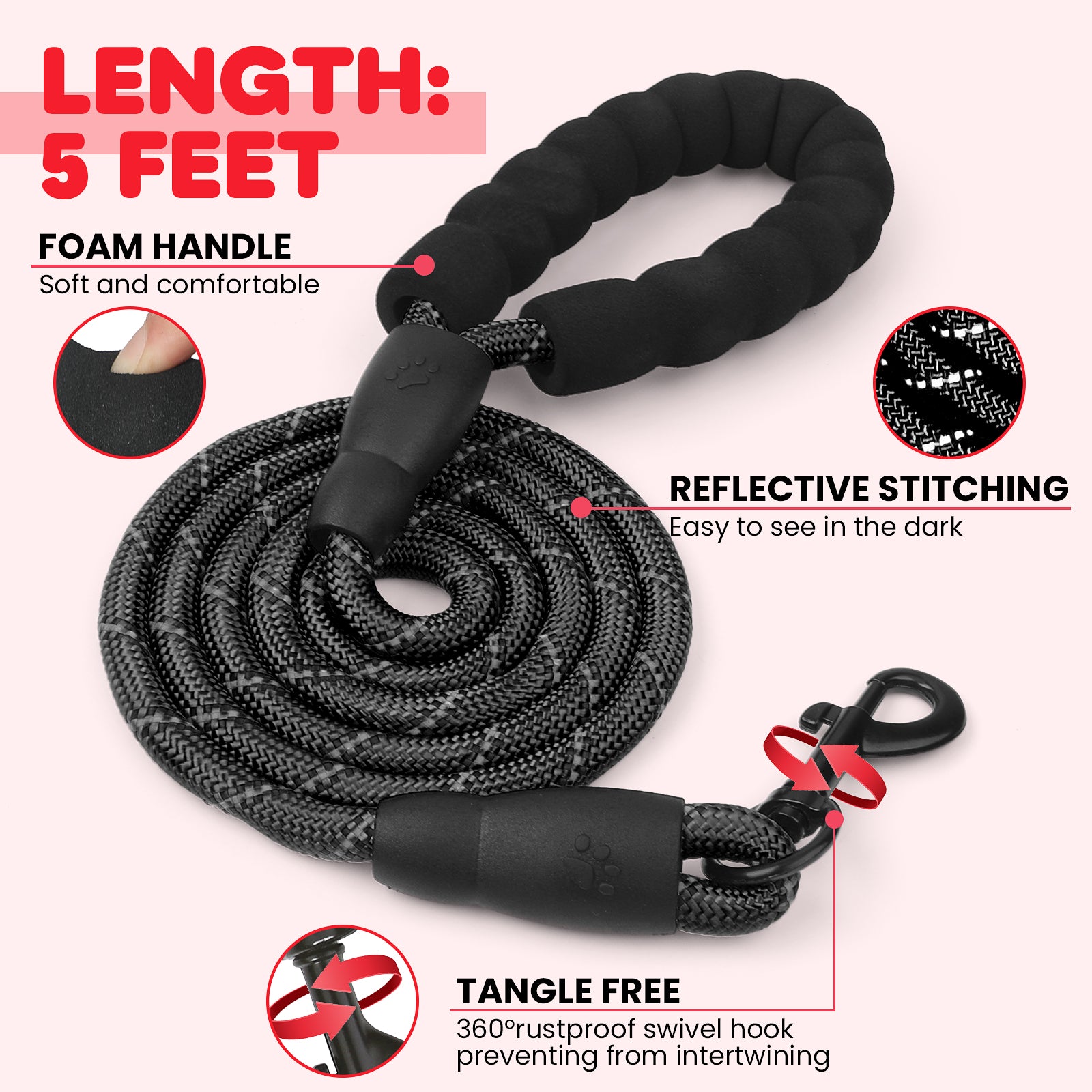 PcEoTllar Dog Harness and Leash Combo, Escape Proof No Pull Vest Harness, with Reflective Leash, Adjustable Pet Harness with Handle for Small Dogs, Black S