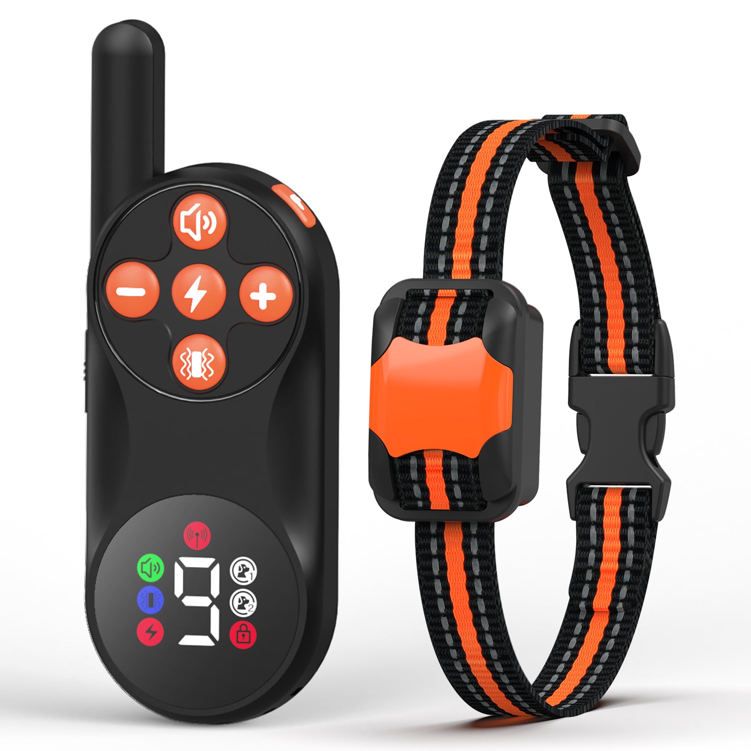 PcEoTllar Dog Training Collar with Remote, Dog Shock Collar, 3 Modes Beep Vibration Shock, Orange