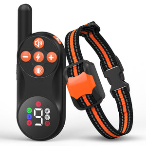 PcEoTllar Dog Training Collar with Remote, Dog Shock Collar, 3 Modes Beep Vibration Shock, Orange