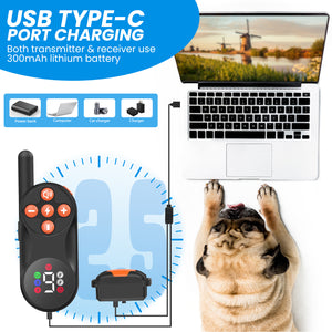 PcEoTllar Dog Training Collar with Remote, Dog Shock Collar, 3 Modes Beep Vibration Shock, Orange