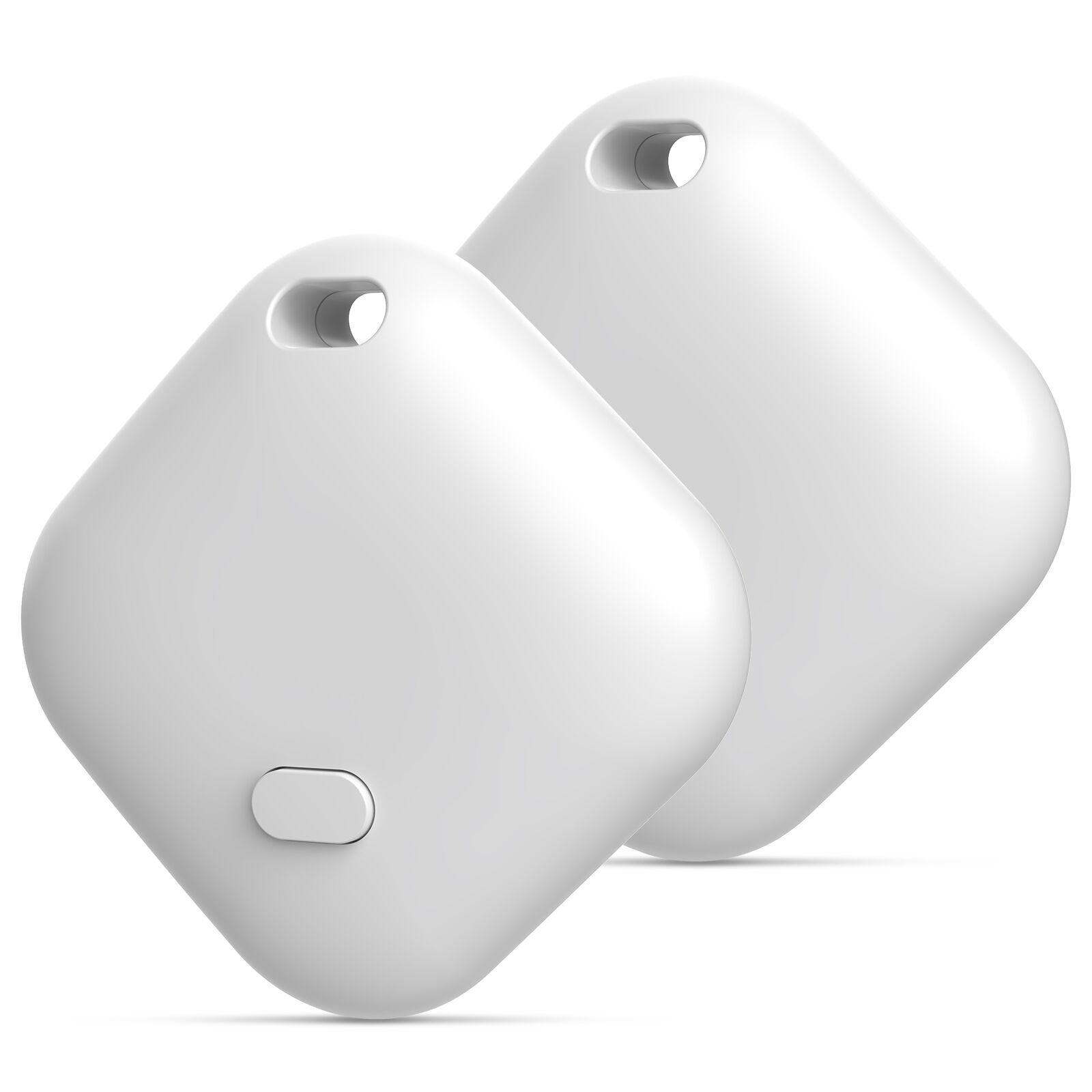 PcEoTllar Bluetooth Tracker, Keys Finder and Item Locator for Apple IOS Find My - 2 Pack - White